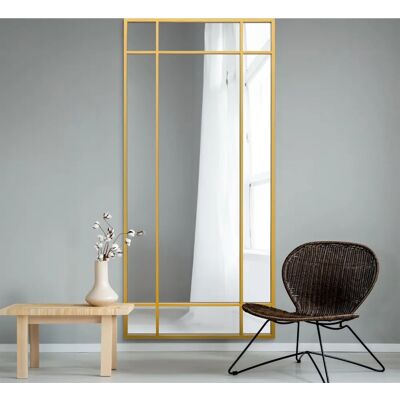 Gold Contemporary Wall & Leaner Mirror - 71x33 inches Gold Contemporary Wall & Leaner Mirror - 71x33 inches