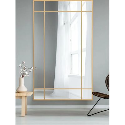 Mirroroutlet Fenestra Gold Contemporary Mirror - 200x120cm Mirroroutlet Fenestra Gold Contemporary Mirror - 200x120cm