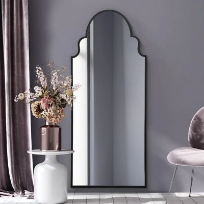 Mirroroutlet Arcus Black Large Modern Wall Mirror - 79" x 33" Mirroroutlet Arcus Black Large Modern Wall Mirror - 79" x 33"