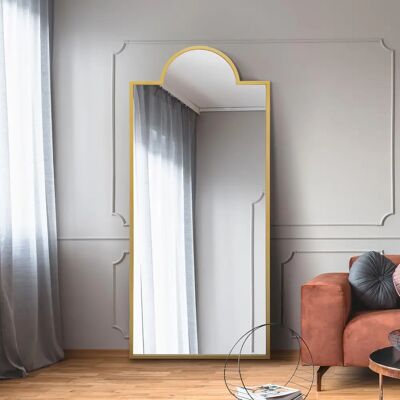 Mirroroutlet Gold Modern 67x29 Wall & Leaner Mirror Mirroroutlet Gold Modern 67x29 Wall & Leaner Mirror