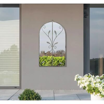 Mirroroutlet Arcus Betoniowy Łukowy Lustro do Ogrodu - 80x46cm Mirroroutlet Arcus Betoniowy Łukowy Lustro do Ogrodu - 80x46cm