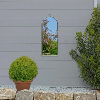 Lustro Ogrodowe Arcus Duże w Betonowym Ramiaku - 25"X9" Lustro Ogrodowe Arcus Duże w Betonowym Ramiaku - 25"X9"