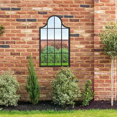 Brand Unknown Arcus Garden Mirror - Black, 41" x 24" Arched Mirror Brand Unknown Arcus Garden Mirror - Black, 41" x 24" Arched Mirror