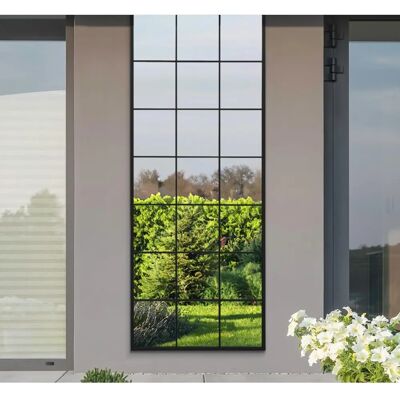 Genestra Black Garden Mirror - 79" x 31" - Modern Wall Mirror Genestra Black Garden Mirror - 79" x 31" - Modern Wall Mirror