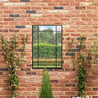 Genestra Extra Large Black Garden Mirror - 39"x27" Garden Mirror Genestra Extra Large Black Garden Mirror - 39"x27" Garden Mirror