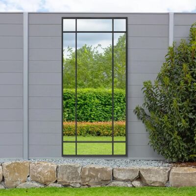 Genestra Large Black Garden Mirror - 180x85cm Genestra Large Black Garden Mirror - 180x85cm