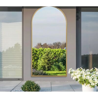 GOLD Garden Mirror - 200x100cm Modern Large Arched Wall Decor GOLD Garden Mirror - 200x100cm Modern Large Arched Wall Decor