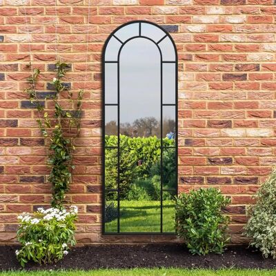 Mirroroutlet Arcus Black Arched Garden Mirror - 67" X 24" Mirroroutlet Arcus Black Arched Garden Mirror - 67" X 24"