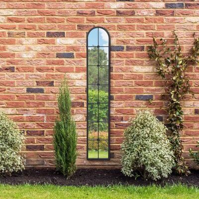 Mirroroutlet Arcus Garden Mirror - Large Black Arched Wall Mirror Mirroroutlet Arcus Garden Mirror - Large Black Arched Wall Mirror