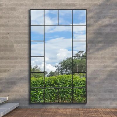 Genestra Large Black Garden Mirror - 200x120cm Genestra Large Black Garden Mirror - 200x120cm