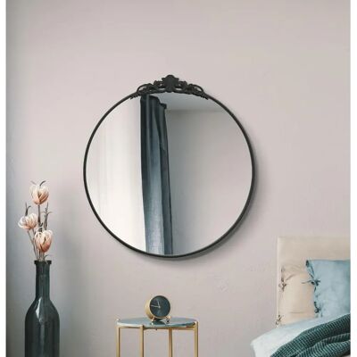 Mirroroutlet Black Round Wall Mirror - Modern Decor 39" x 39" Mirroroutlet Black Round Wall Mirror - Modern Decor 39" x 39"