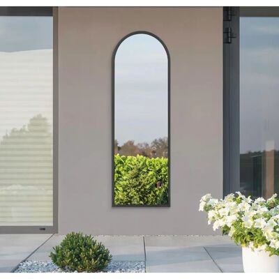 Mirroroutlet Arcus Garden Mirror - Large Black Metal Frame, 63" x 21" Mirroroutlet Arcus Garden Mirror - Large Black Metal Frame, 63" x 21"