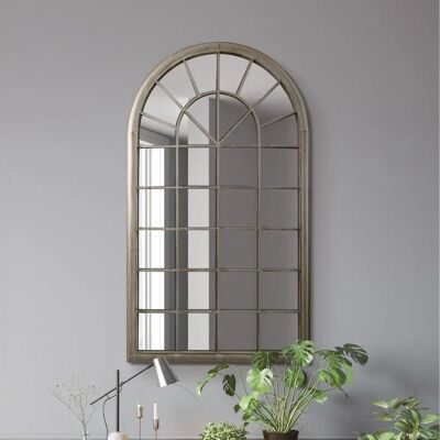 Mirroroutlet Somerley Rustic Arched Wall Mirror - 51x30 inches Mirroroutlet Somerley Rustic Arched Wall Mirror - 51x30 inches