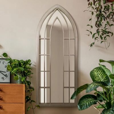 Mirroroutlet Somerley Rustic Gothic Arched Mirror - 59"x24" Mirroroutlet Somerley Rustic Gothic Arched Mirror - 59"x24"