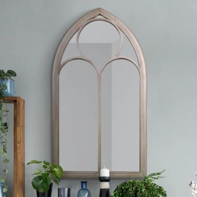 Mirroroutlet Somerley Rustic Arched Wall Mirror - 150x81cm Mirroroutlet Somerley Rustic Arched Wall Mirror - 150x81cm