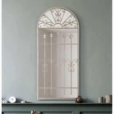 Mirroroutlet Large Rustic Arched Gothic Mirror - 55" x 26" - Mirror Mirroroutlet Large Rustic Arched Gothic Mirror - 55" x 26" - Mirror