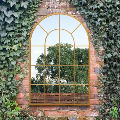 Mirroroutlet Gold Arched Garden Mirror - 47" x 31" - Garden Mirror Mirroroutlet Gold Arched Garden Mirror - 47" x 31" - Garden Mirror