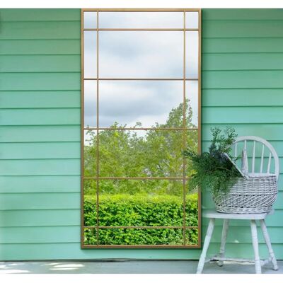Giant Gold Garden Wall Mirror - 71"X35" 180x90cm Giant Gold Garden Wall Mirror - 71"X35" 180x90cm