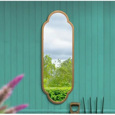 Gold Metal Framed Garden Wall Mirror - 40" x 14" - Wall Mirror Gold Metal Framed Garden Wall Mirror - 40" x 14" - Wall Mirror