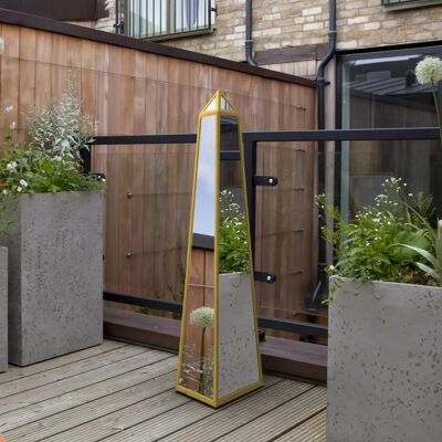 Mirroroutlet Gold Metal Edged Garden Mirror - 39x8x8" 100x20cm Mirroroutlet Gold Metal Edged Garden Mirror - 39x8x8" 100x20cm