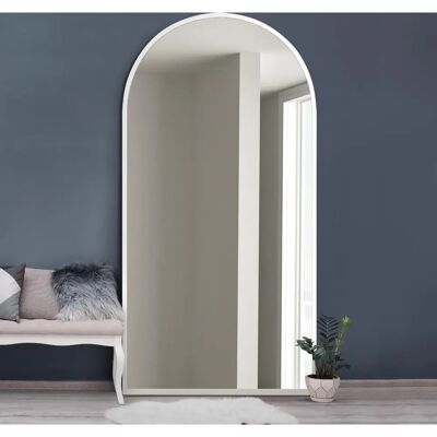 Mirroroutlet Large White Arched Wall Mirror - 71" x 35" Mirroroutlet Large White Arched Wall Mirror - 71" x 35"