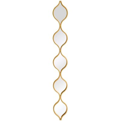 Mirror Outlet Large Gold Metal Framed Tear Drop Wall Mirror - 124x15cm Mirror Outlet Large Gold Metal Framed Tear Drop Wall Mirror - 124x15cm