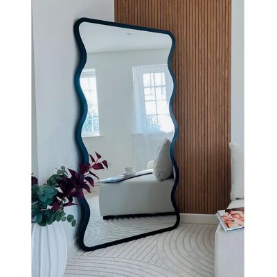Mirroroutlet Fluctus Wall Mirror - Modern Black Metal Wavy Frame 67"x31" Mirroroutlet Fluctus Wall Mirror - Modern Black Metal Wavy Frame 67"x31"