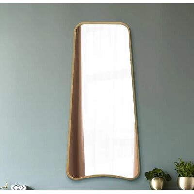 Coartans Gold Metal Trapezoid Wall Mirror 48" - Wall Mirror Coartans Gold Metal Trapezoid Wall Mirror 48" - Wall Mirror