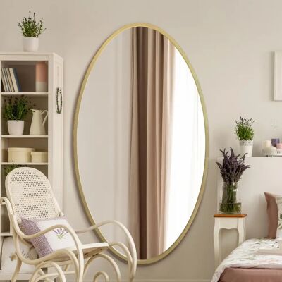 Ovale Extra Large Gold Metal Framed Oval Mirror - 71"X 39" (180x100cm) Ovale Extra Large Gold Metal Framed Oval Mirror - 71"X 39" (180x100cm)