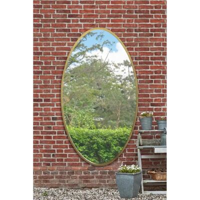 Gullmetall Garden Mirror - Large Oval 180x100cm - Weatherproof Gullmetall Garden Mirror - Large Oval 180x100cm - Weatherproof