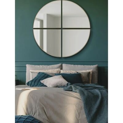 Mirroroutlet Xl Gold Round Metal (4 Pcs) Window Wall Mirror - 54" X 54" Mirroroutlet Xl Gold Round Metal (4 Pcs) Window Wall Mirror - 54" X 54"