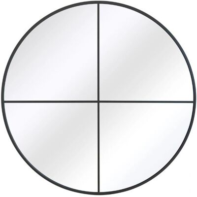 Genestra Large Black Circular Garden Wall Mirror - Wall Mirror Genestra Large Black Circular Garden Wall Mirror - Wall Mirror