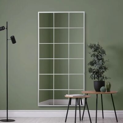 Mirroroutlet White Window Large Wall Mirror - 69" x 33" Mirroroutlet White Window Large Wall Mirror - 69" x 33"