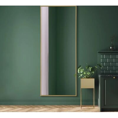 Mirroroutlet Artus Extra Large Gold Aluminium Wall Mirror - 59" X 24" - Wall Mirror Mirroroutlet Artus Extra Large Gold Aluminium Wall Mirror - 59" X 24" - Wall Mirror