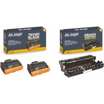 Ink Jungle Brother TN3480, DR3400 Toner & Drum - Printer Supplies Ink Jungle Brother TN3480, DR3400 Toner & Drum - Printer Supplies