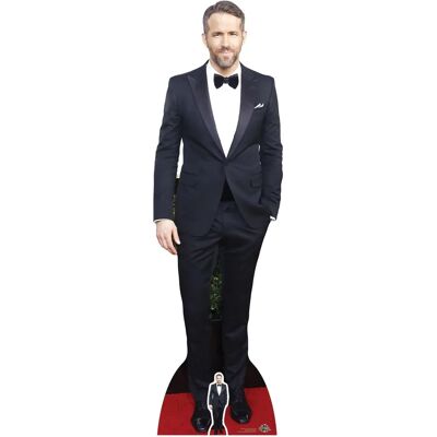 Ryan Reynolds livsstorlek pappfigur - svartvitt Ryan Reynolds livsstorlek pappfigur - svartvitt