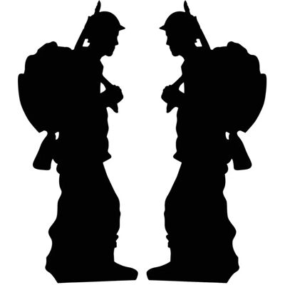 Unknown - Soldier Silhouette - 175 cm - 72 cm - Figure Unknown - Soldier Silhouette - 175 cm - 72 cm - Figure