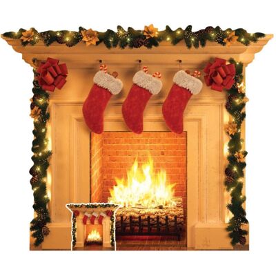 Star Cutouts - SC1458 - Cheminée Festive - Cardboard Cutout - Publicité Star Cutouts - SC1458 - Cheminée Festive - Cardboard Cutout - Publicité
