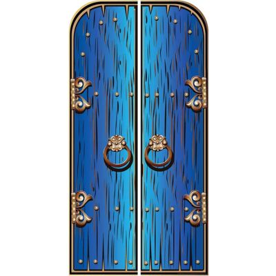 Iconicgreats Magical Fantasy Double Doors Blue Cardboard Decor - Fairy Grotto Iconicgreats Magical Fantasy Double Doors Blue Cardboard Decor - Fairy Grotto