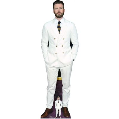 Iconicgreats Chris Evans White Suit Lifesize Cardboard Cutout - Cardboard Cutout Iconicgreats Chris Evans White Suit Lifesize Cardboard Cutout - Cardboard Cutout