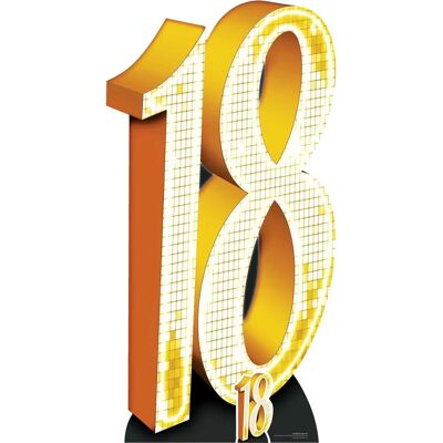 Iconicgreats Number 18 Gold Cardboard Cutout - Birthday Iconicgreats Number 18 Gold Cardboard Cutout - Birthday
