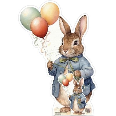 Iconicgreats - Lapin de Pâques Avec Ballons - 92x63 cm - Gabarit en Carton - Publicité Iconicgreats - Lapin de Pâques Avec Ballons - 92x63 cm - Gabarit en Carton - Publicité