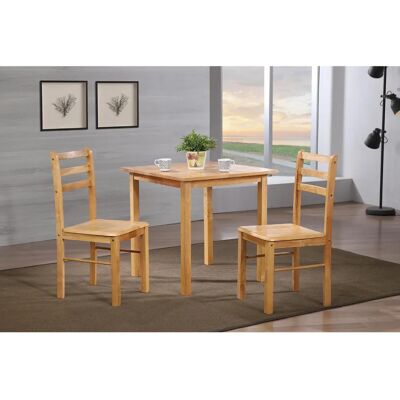 York Small Dining Kitchen Table Set - Natural Oak Finish York Small Dining Kitchen Table Set - Natural Oak Finish