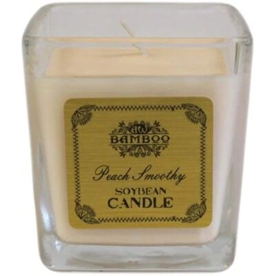 Bougies en cire de soja Pêche - Candle Peach Soybean Wax 6.5x6.5x7.5 cm - Publicité Bougies en cire de soja Pêche - Candle Peach Soybean Wax 6.5x6.5x7.5 cm - Publicité