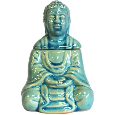 Hindu Buddha Oil Burner - Blue - 8X8.5X14 Cm - Oil Burner Hindu Buddha Oil Burner - Blue - 8X8.5X14 Cm - Oil Burner