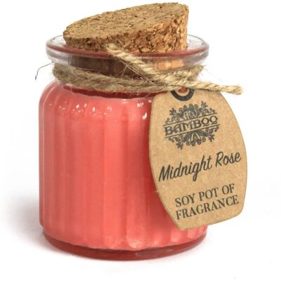 SMART STORE Bougie de Cire de Soja Rose Minuit - Verre Réutilisable - Publicité SMART STORE Bougie de Cire de Soja Rose Minuit - Verre Réutilisable - Publicité