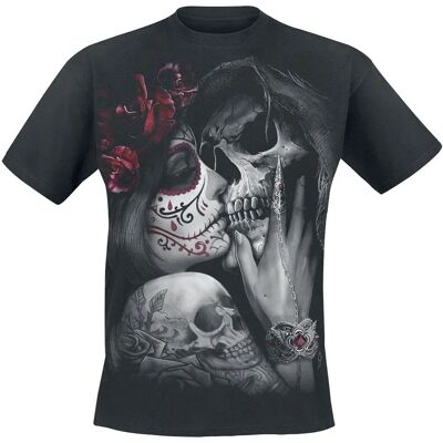 Spiral Dead KISS Black Short-Sleeve Gothic T-Shirt - T-Shirt Spiral Dead KISS Black Short-Sleeve Gothic T-Shirt - T-Shirt