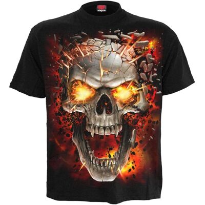 T-Shirt Gothique Skull Blast de Spiral - Noir - Style Gothique - Publicité T-Shirt Gothique Skull Blast de Spiral - Noir - Style Gothique - Publicité