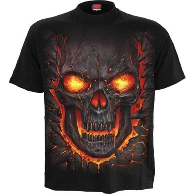 Spiral Direct Skull Lava T-Shirt - Gothic Short Sleeve Spiral Direct Skull Lava T-Shirt - Gothic Short Sleeve