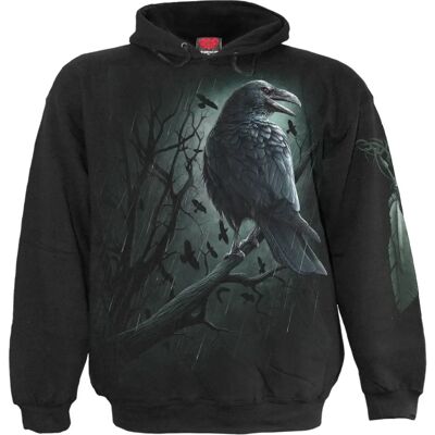 Spiral Direct Shadow Raven Kapuzenpullover - Gotisch Schwarz Spiral Direct Shadow Raven Kapuzenpullover - Gotisch Schwarz